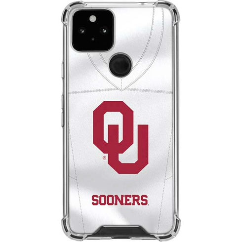University of Oklahoma White Jersey Google Pixel 5 Clear Case